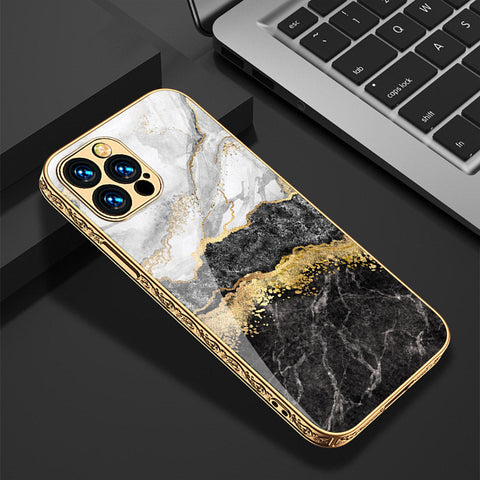 iPhone 15 Pro Cover - Colorful Marble Series - Premium Electroplated Shutterproof Case Soft Silicon Borders Case