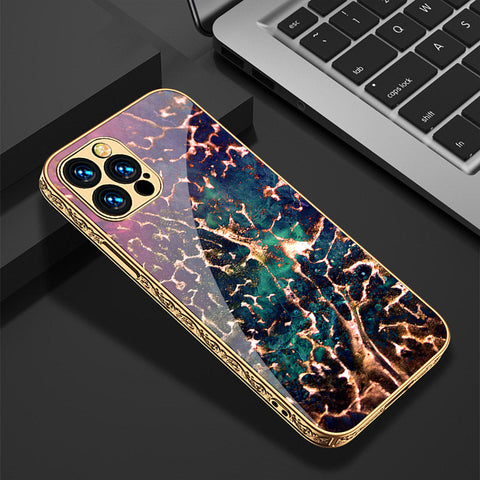 iPhone 15 Pro Cover - Colorful Marble Series - Premium Electroplated Shutterproof Case Soft Silicon Borders Case