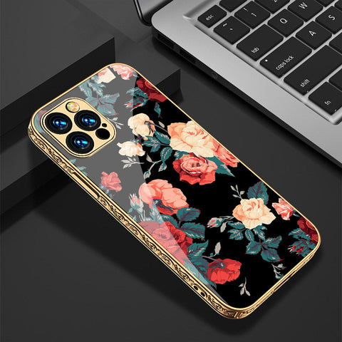 iPhone 15 Pro Cover - Floral Series 2 - Premium Electroplated Shutterproof Case Soft Silicon Borders Case
