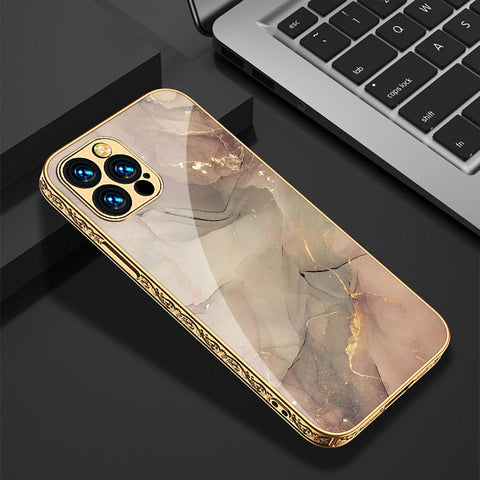 iPhone 14 Pro Max Cover - Mystic Marble Series - Premium Electroplated Shutterproof Case Soft Silicon Borders Case