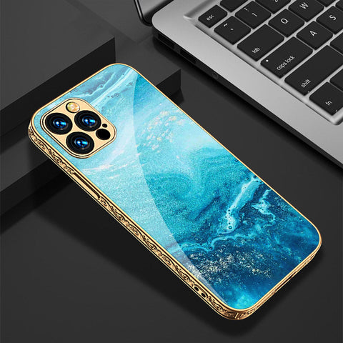 iPhone 14 Pro Cover - Mystic Marble Series - Premium Electroplated Shutterproof Case Soft Silicon Borders Case