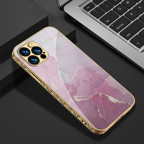 iPhone 14 Pro Cover - Mystic Marble Series - Premium Electroplated Shutterproof Case Soft Silicon Borders Case
