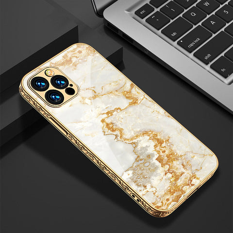 iPhone 14 Pro Max Cover - Mystic Marble Series - Premium Electroplated Shutterproof Case Soft Silicon Borders Case