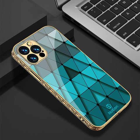 iPhone 14 Pro Max Cover - Onation Pyramid Series - Premium Electroplated Shutterproof Case Soft Silicon Borders Case