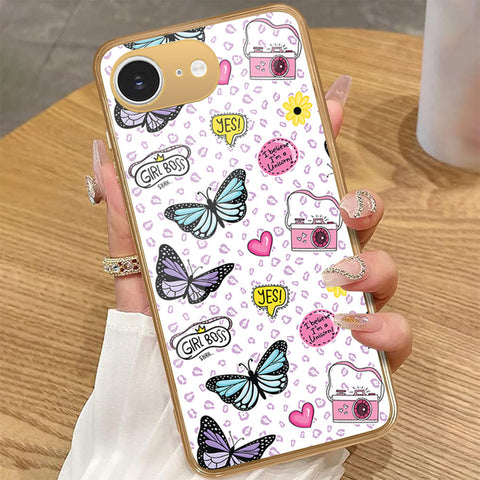 iPhone 16e - Vanilla Dream Series - HQ Premium Shine Durable Golden Electroplate Case