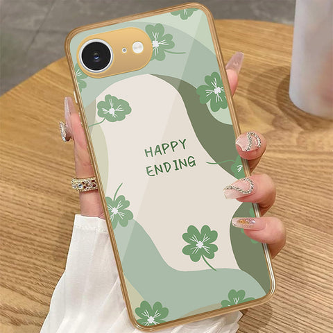 iPhone 16e - Happy Series - HQ Premium Shine Durable Golden Electroplate Case