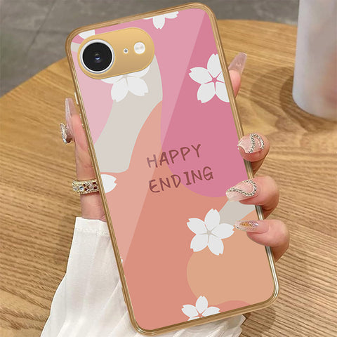 iPhone 16e - Happy Series - HQ Premium Shine Durable Golden Electroplate Case