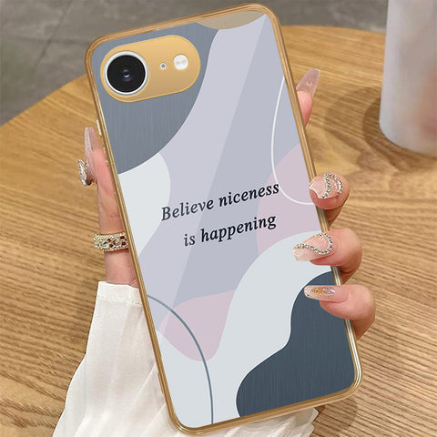 iPhone 16e - Happy Series - HQ Premium Shine Durable Golden Electroplate Case