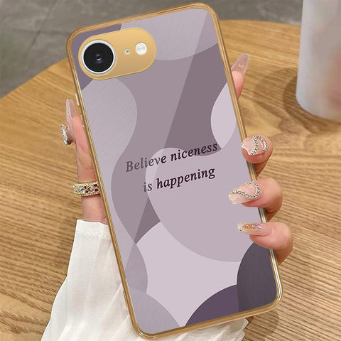 iPhone 16e - Happy Series - HQ Premium Shine Durable Golden Electroplate Case