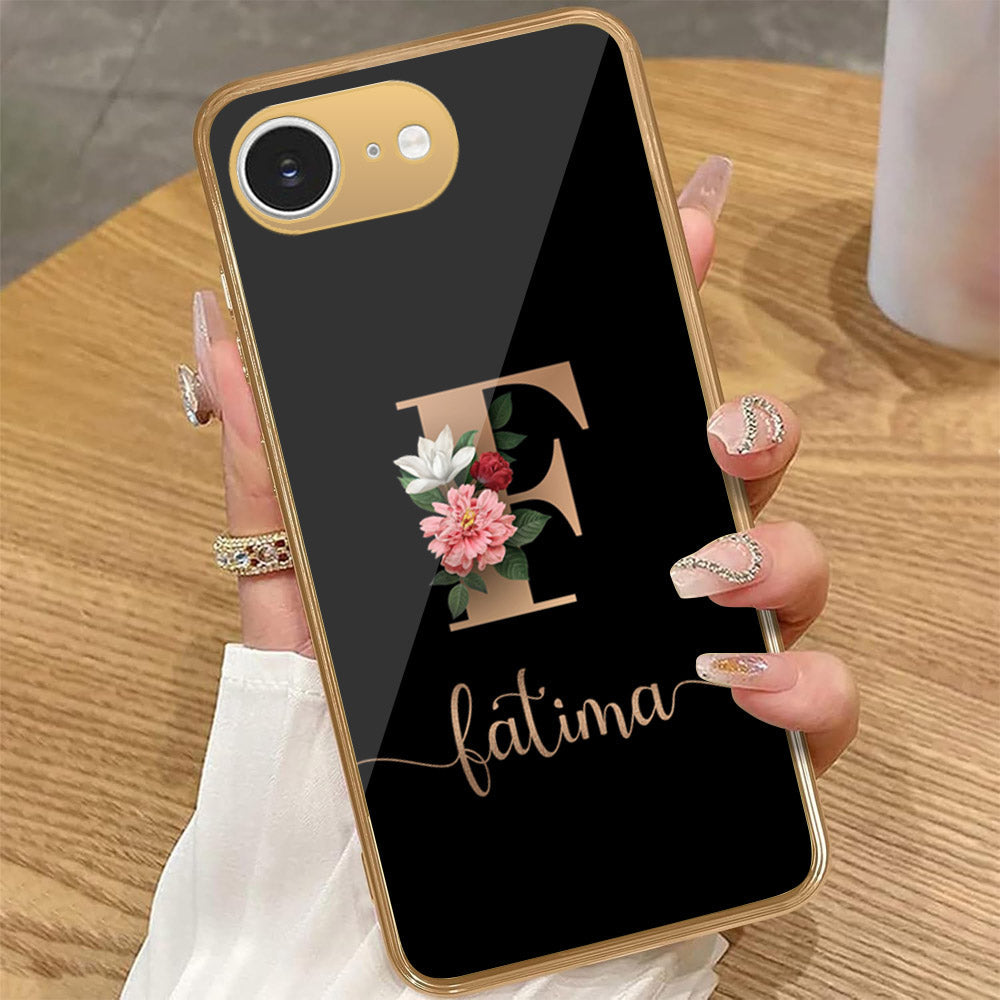 iPhone 16e - Personalized Alphabet Series - HQ Premium Shine Durable Golden Electroplate Case