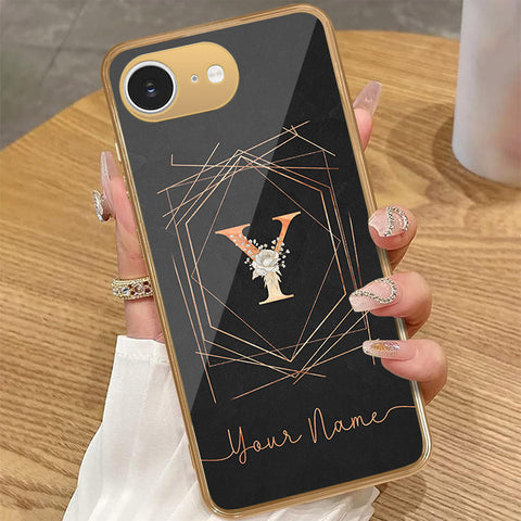 iPhone 16e - Personalized Alphabet Series - HQ Premium Shine Durable Golden Electroplate Case