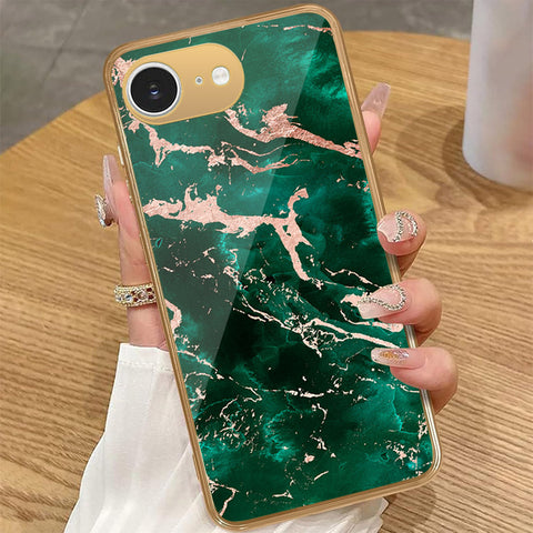 iPhone 16e - Colorful Marble Series - HQ Premium Shine Durable Golden Electroplate Case