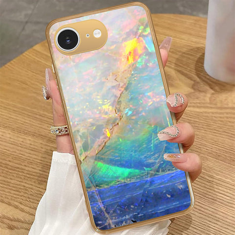 iPhone 16e - Colorful Marble Series - HQ Premium Shine Durable Golden Electroplate Case