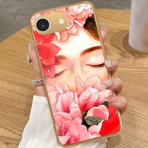 iPhone 16e - Floral Series - HQ Premium Shine Durable Golden Electroplate Case