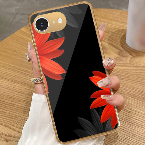 iPhone 16e - Floral Series 2 - HQ Premium Shine Durable Golden Electroplate Case