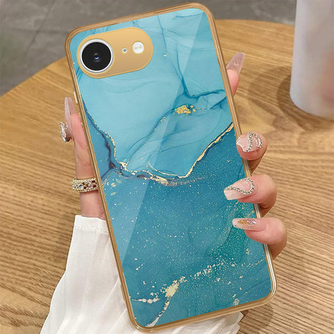 iPhone 16e - Mystic Marble Series - HQ Premium Shine Durable Golden Electroplate Case