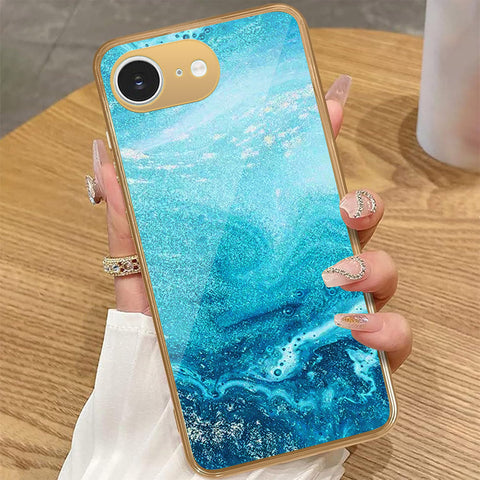 iPhone 16e - Mystic Marble Series - HQ Premium Shine Durable Golden Electroplate Case