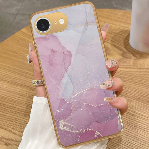 iPhone 16e - Mystic Marble Series - HQ Premium Shine Durable Golden Electroplate Case