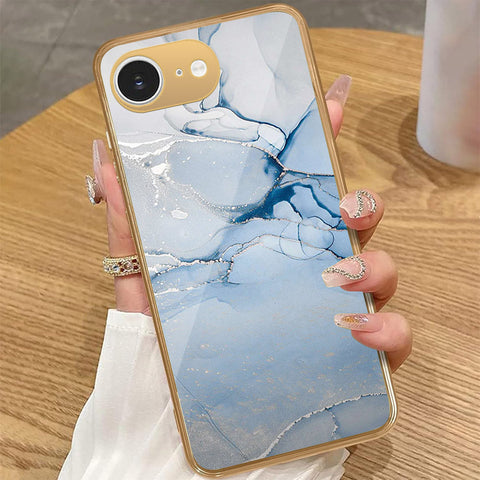 iPhone 16e - Mystic Marble Series - HQ Premium Shine Durable Golden Electroplate Case