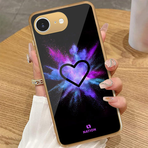 iPhone 16e - Onation Heart Series - HQ Premium Shine Durable Golden Electroplate Case