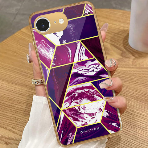 iPhone 16e - O'Nation Shades of Marble Series - HQ Premium Shine Durable Golden Electroplate Case