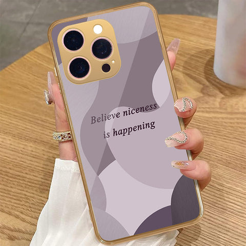 iPhone 16 Pro Max - Happy Series - HQ Premium Shine Durable Golden Electroplate Case