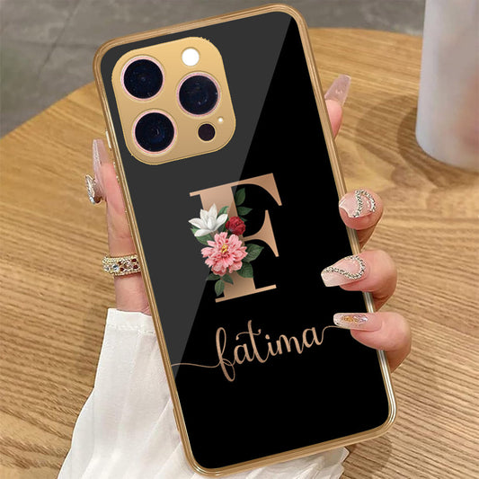 iPhone 13 Pro Max - Personalized Alphabet Series - HQ Premium Shine Durable Golden Electroplate Case