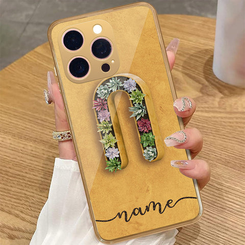 iPhone 13 Pro Max - Personalized Alphabet Series - HQ Premium Shine Durable Golden Electroplate Case