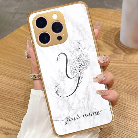 iPhone 14 Pro Max - Personalized Alphabet Series - HQ Premium Shine Durable Golden Electroplate Case