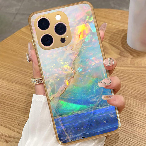 iPhone 16 Pro - Colorful Marble Series - HQ Premium Shine Durable Golden Electroplate Case
