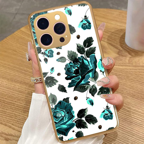 iPhone 16 Pro Max - Floral Series - HQ Premium Shine Durable Golden Electroplate Case