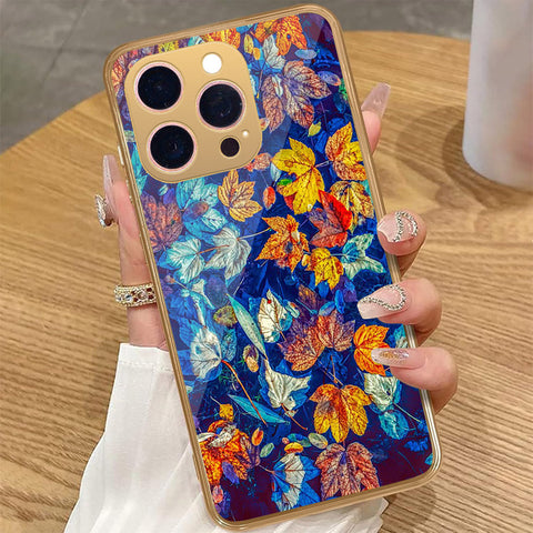 iPhone 13 Pro Max - Floral Series 2 - HQ Premium Shine Durable Golden Electroplate Case