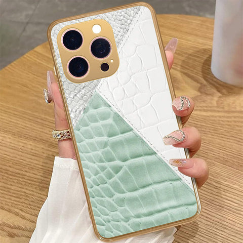 iPhone 15 Pro Max - Printed Skins Series - HQ Premium Shine Durable Golden Electroplate Case