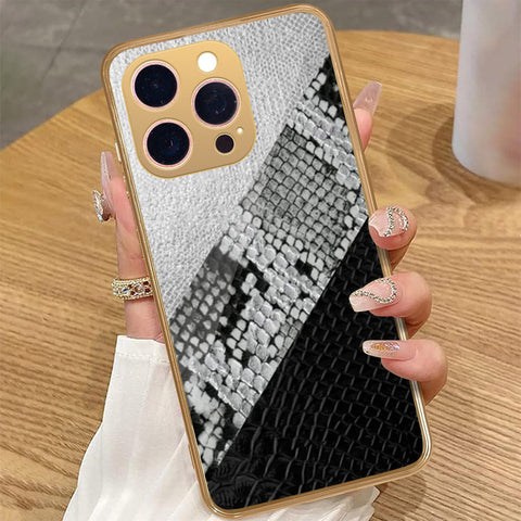 iPhone 15 Pro Max - Printed Skins Series - HQ Premium Shine Durable Golden Electroplate Case