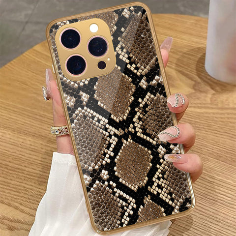 iPhone 15 Pro Max - Printed Skins Series - HQ Premium Shine Durable Golden Electroplate Case