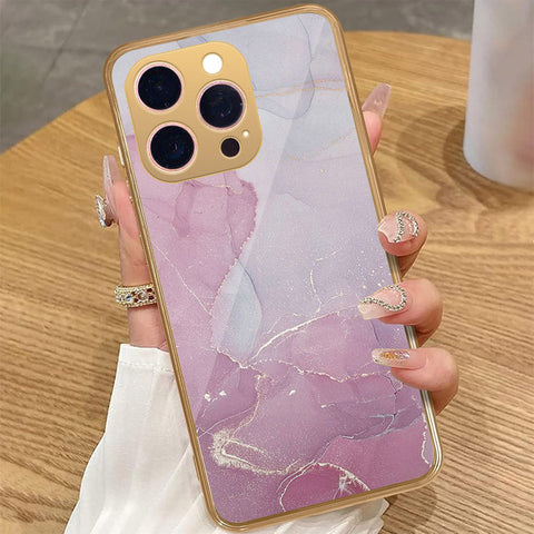 iPhone 14 Pro Max - Mystic Marble Series - HQ Premium Shine Durable Golden Electroplate Case