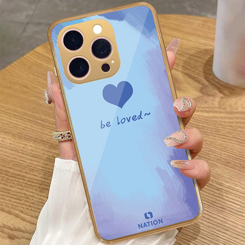 iPhone 15 Pro Max - Onation Heart Series - HQ Premium Shine Durable Golden Electroplate Case