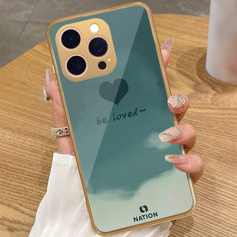 iPhone 16 Pro - Onation Heart Series - HQ Premium Shine Durable Golden Electroplate Case