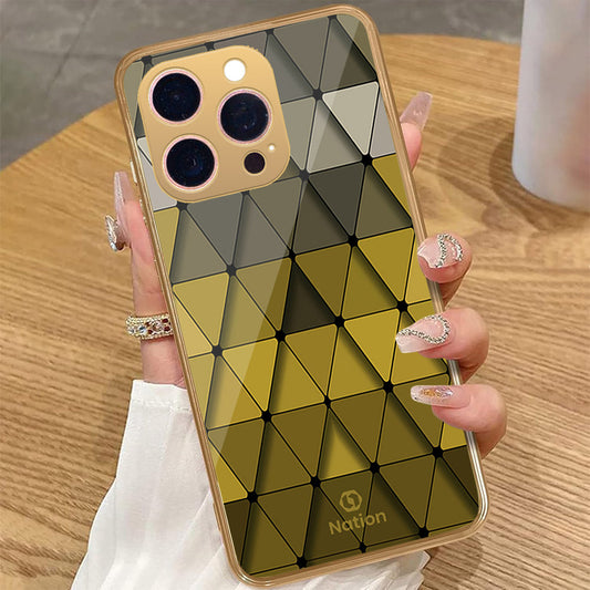 iPhone 13 Pro Max - Onation Pyramid Series - HQ Premium Shine Durable Golden Electroplate Case