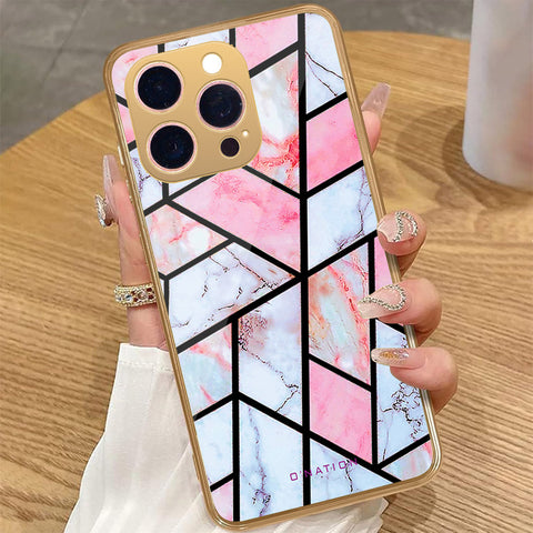iPhone 14 Pro Max - O'Nation Shades of Marble Series - HQ Premium Shine Durable Golden Electroplate Case