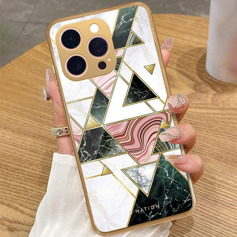 iPhone 16 Pro - O'Nation Shades of Marble Series - HQ Premium Shine Durable Golden Electroplate Case