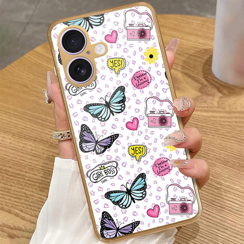 iPhone 17 - Vanilla Dream Series - HQ Premium Shine Durable Golden Electroplate Case