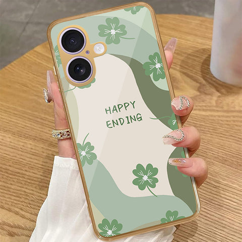 iPhone 16 Plus - Happy Series - HQ Premium Shine Durable Golden Electroplate Case