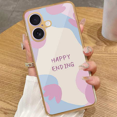 iPhone 17 - Happy Series - HQ Premium Shine Durable Golden Electroplate Case