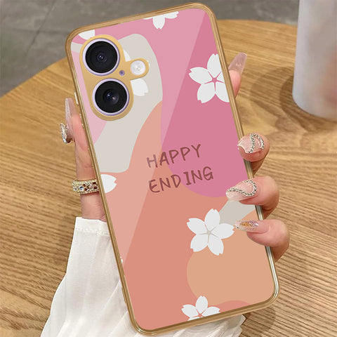 iPhone 17 - Happy Series - HQ Premium Shine Durable Golden Electroplate Case