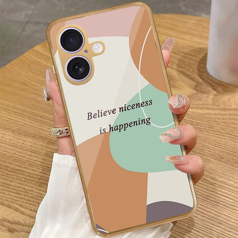 iPhone 16 Plus - Happy Series - HQ Premium Shine Durable Golden Electroplate Case