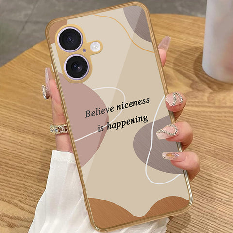 iPhone 16 Plus - Happy Series - HQ Premium Shine Durable Golden Electroplate Case