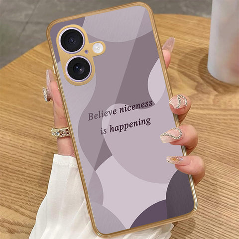 iPhone 17 - Happy Series - HQ Premium Shine Durable Golden Electroplate Case