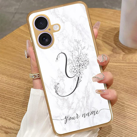 iPhone 16 - Personalized Alphabet Series - HQ Premium Shine Durable Golden Electroplate Case