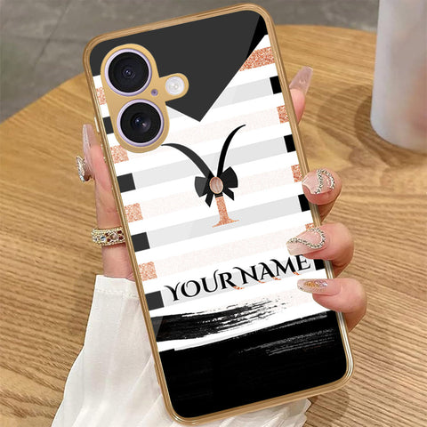 iPhone 16 Plus - Personalized Alphabet Series - HQ Premium Shine Durable Golden Electroplate Case